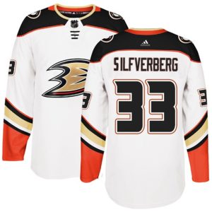 Boern-NHL-Anaheim-Ducks-Ishockey-Troeje-Jakob-Silfverberg-33-Hvid-Authentic-Ude