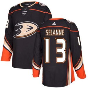 Boern-NHL-Anaheim-Ducks-Ishockey-Troeje-Teemu-Selanne-13-Sort-Hjemme-Authentic-Stitched