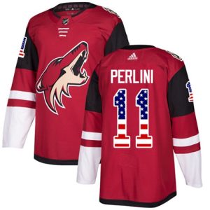 Boern-NHL-Arizona-Coyotes-Ishockey-Troeje-Brendan-Perlini-11-Authentic-Roed-USA-Flag-Fashion