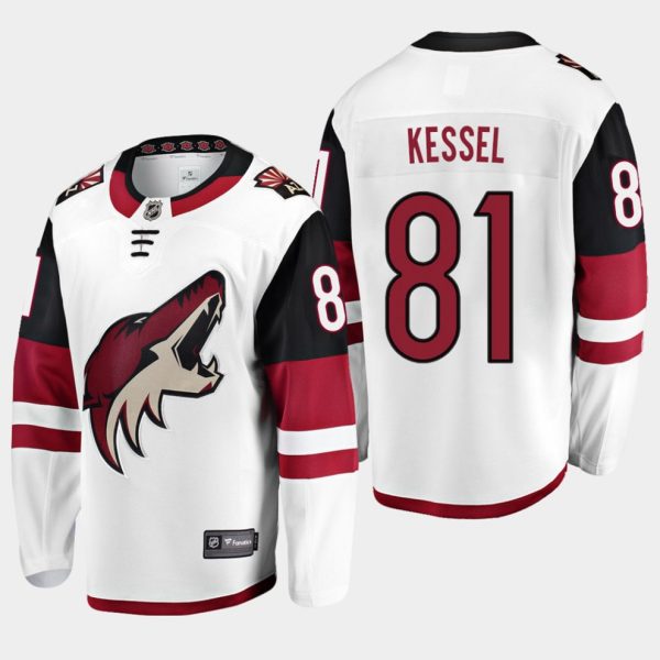 Boern-NHL-Arizona-Coyotes-Ishockey-Troeje-Phil-Kessel-81-Hvid-Ude-Breakaway-Player