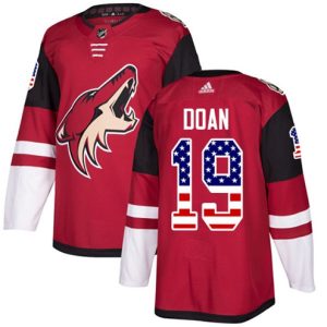 Boern-NHL-Arizona-Coyotes-Ishockey-Troeje-Shane-Doan-19-Authentic-Roed-USA-Flag-Fashion
