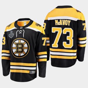 Boern-NHL-Boston-Bruins-Ishockey-Troeje-Charlie-McAvoy-73-Stanley-Cup-Final-Hjemme-Breakaway-Sort-Boern-NHL