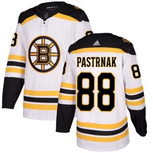 Boern-NHL-Boston-Bruins-Ishockey-Troeje-David-Pastrnak-88-Authentic-Hvid-Ude