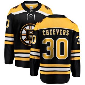 Boern-NHL-Boston-Bruins-Ishockey-Troeje-Gerry-Cheevers-30-Breakaway-Sort-Fanatics-Branded-Hjemme