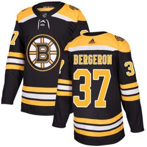 Boern-NHL-Boston-Bruins-Ishockey-Troeje-Patrice-Bergeron-37-Premier-Sort-Hjemme