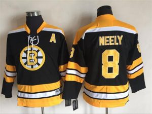 Boern-NHL-Boston-Bruins-Ishockey-Troeje-Retro-Neely-8-Sort