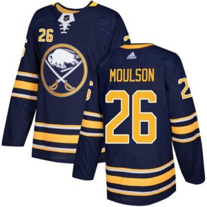Boern-NHL-Buffalo-Sabres-Ishockey-Troeje-Matt-Moulson-26-Authentic-Navy-Blaa-Hjemme