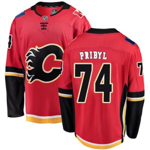 Boern-NHL-Calgary-Flames-Ishockey-Troeje-Daniel-Pribyl-74-Breakaway-Roed-Fanatics-Branded-Hjemme