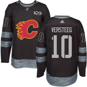 Boern-NHL-Calgary-Flames-Ishockey-Troeje-Kris-Versteeg-10-Authentic-Sort-1917-2017-100th-Anniversary