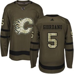 Boern-NHL-Calgary-Flames-Ishockey-Troeje-Mark-Giordano-5-Authentic-Groen-Salute-to-Service