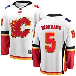 Boern-NHL-Calgary-Flames-Ishockey-Troeje-Mark-Giordano-5-Breakaway-Hvid-Fanatics-Branded-Ude