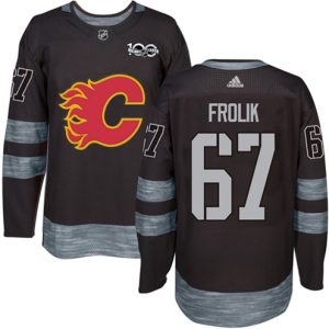 Boern-NHL-Calgary-Flames-Ishockey-Troeje-Michael-Frolik-67-Authentic-Sort-1917-2017-100th-Anniversary
