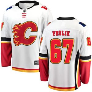 Boern-NHL-Calgary-Flames-Ishockey-Troeje-Michael-Frolik-67-Breakaway-Hvid-Fanatics-Branded-Ude
