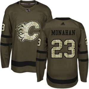 Boern-NHL-Calgary-Flames-Ishockey-Troeje-Sean-Monahan-23-Camo-Groen-Authentic