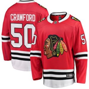 Boern-NHL-Chicago-Blackhawks-Ishockey-Troeje-Corey-Crawford-50-Breakaway-Roed-Fanatics-Branded-Hjemme