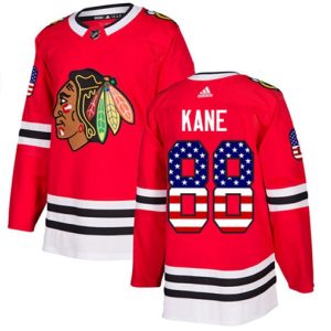 Boern-NHL-Chicago-Blackhawks-Ishockey-Troeje-Patrick-Kane-88-Authentic-Roed-USA-Flag-Fashion