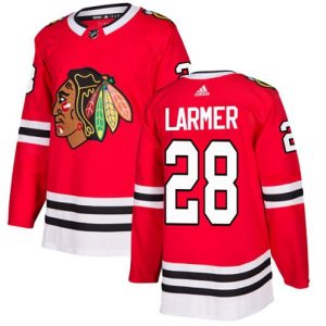 Boern-NHL-Chicago-Blackhawks-Ishockey-Troeje-Steve-Larmer-28-Authentic-Roed-Hjemme