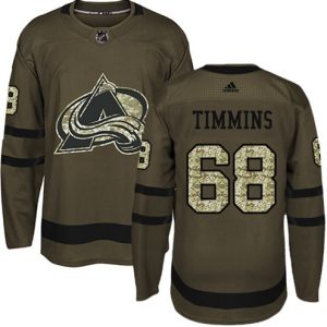 Boern-NHL-Colorado-Avalanche-Ishockey-Troeje-Conor-Timmins-68-Authentic-Groen-Salute-to-Service