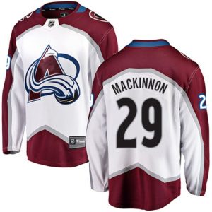 Boern-NHL-Colorado-Avalanche-Ishockey-Troeje-Nathan-MacKinnon-29-Breakaway-Hvid-Fanatics-Branded-Ude