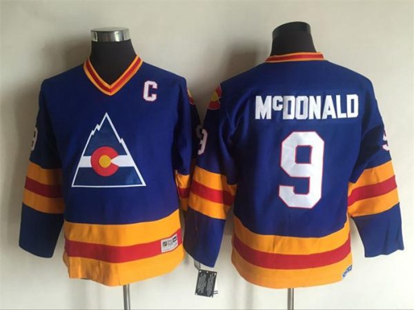 Boern-NHL-Colorado-Avalanche-Ishockey-Troeje-Retro-Mcdonald-9-Blaa