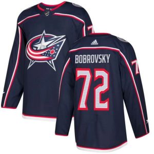 Boern-NHL-Columbus-Blue-Jackets-Ishockey-Troeje-Sergei-Bobrovsky-72-Navy-Authentic
