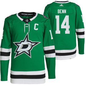 Boern-NHL-Dallas-Stars-Ishockey-Troeje-Jamie-Benn-14-Hjemme-Groen-2021-22-PrimeGreen-Authentic