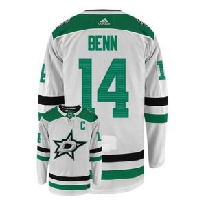 Boern-NHL-Dallas-Stars-Ishockey-Troeje-Jamie-Benn-14-Hvid-Authentic