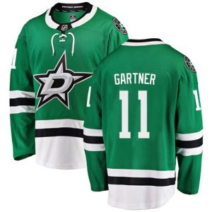 Boern-NHL-Dallas-Stars-Ishockey-Troeje-Mike-Gartner-11-Breakaway-Groen-Fanatics-Branded-Hjemme