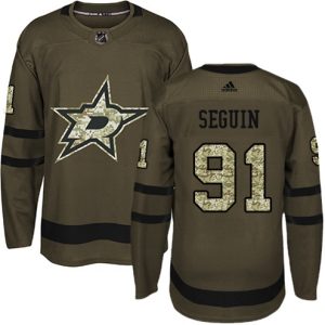 Boern-NHL-Dallas-Stars-Ishockey-Troeje-Tyler-Seguin-91-Authentic-Groen-Salute-to-Service