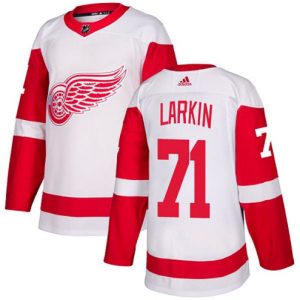 Boern-NHL-Detroit-Red-Wings-Ishockey-Troeje-Dylan-Larkin-71-Authentic-Hvid-Ude