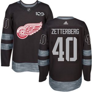 Boern-NHL-Detroit-Red-Wings-Ishockey-Troeje-Henrik-Zetterberg-40-1Authentic-Sort-917-2017-100th-Anniversary