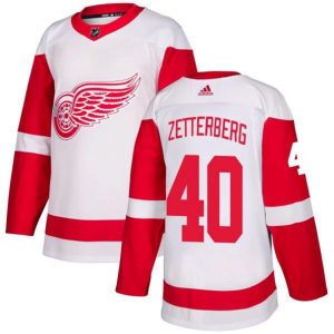 Boern-NHL-Detroit-Red-Wings-Ishockey-Troeje-Henrik-Zetterberg-40-Hvid-Authentic