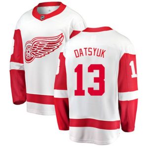 Boern-NHL-Detroit-Red-Wings-Ishockey-Troeje-Pavel-Datsyuk-13-Breakaway-Hvid-Fanatics-Branded-Ude