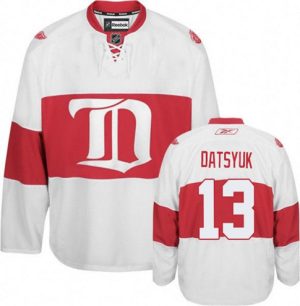 Boern-NHL-Detroit-Red-Wings-Ishockey-Troeje-Pavel-Datsyuk-13-Reebok-Hvid-Third-Winter-Classic