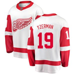 Boern-NHL-Detroit-Red-Wings-Ishockey-Troeje-Steve-Yzerman-19-Breakaway-Hvid-Fanatics-Branded-Ude