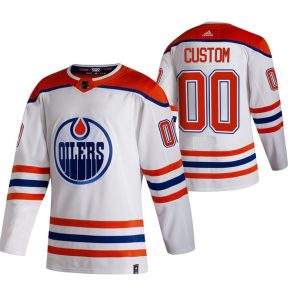 Boern-NHL-Edmonton-Oilers-Ishockey-Troeje-2021-Reverse-Retro-Special-Edition-Authentic-Hvid-Custom