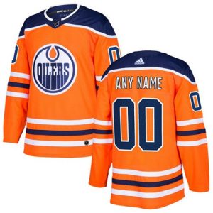 Boern-NHL-Edmonton-Oilers-Ishockey-Troeje-Customized-Hjemme-Orange-Authentic