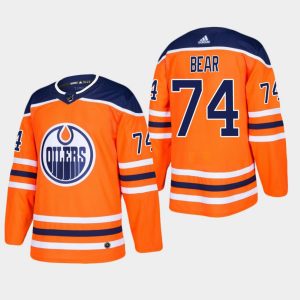 Boern-NHL-Edmonton-Oilers-Ishockey-Troeje-Ethan-Bear-74-Hjemme-Orange