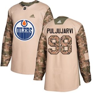 Boern-NHL-Edmonton-Oilers-Ishockey-Troeje-Jesse-Puljujarvi-98-Authentic-Camo-Veterans-Day-Practice