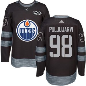 Boern-NHL-Edmonton-Oilers-Ishockey-Troeje-Jesse-Puljujarvi-98-Authentic-Sort-1917-2017-100th-Anniversary
