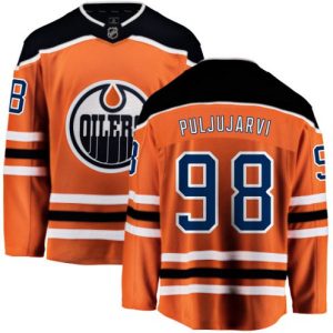 Boern-NHL-Edmonton-Oilers-Ishockey-Troeje-Jesse-Puljujarvi-98-Breakaway-Orange-Fanatics-Branded-Hjemme