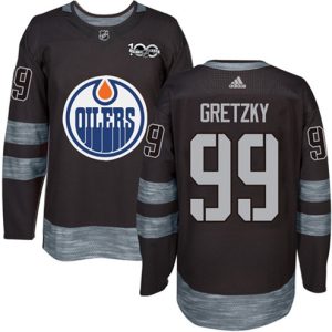 Boern-NHL-Edmonton-Oilers-Ishockey-Troeje-Wayne-Gretzky-99-Authentic-Sort-1917-2017-100th-Anniversary