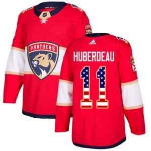 Boern-NHL-Florida-Panthers-Ishockey-Troeje-Jonathan-Huberdeau-11-Authentic-Roed-USA-Flag-Fashion