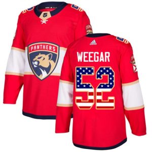 Boern-NHL-Florida-Panthers-Ishockey-Troeje-MacKenzie-Weegar-52-Authentic-Roed-USA-Flag-Fashion