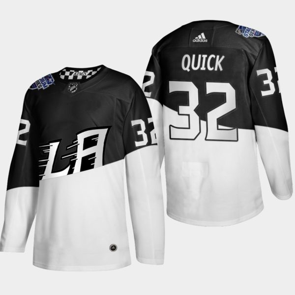 Boern-NHL-Los-Angeles-Kings-Ishockey-Troeje-Jonathan-Quick-32-2020-Stadium-Series-Hvid-Sort