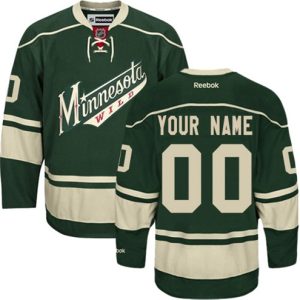 Boern-NHL-Minnesota-Wild-Ishockey-Troeje-Customized-Reebok-Third-Groen-Authentic