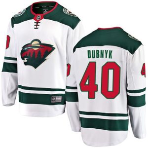 Boern-NHL-Minnesota-Wild-Ishockey-Troeje-Devan-Dubnyk-40-Breakaway-Hvid-Fanatics-Branded-Ude