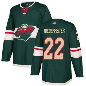 Boern-NHL-Minnesota-Wild-Ishockey-Troeje-Nino-Niederreiter-22-Authentic-Groen-Hjemme