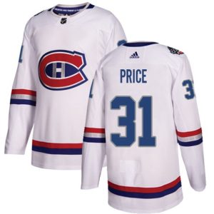 Boern-NHL-Montreal-Canadiens-Ishockey-Troeje-Carey-Price-31-Authentic-Hvid-2017-100-Classic