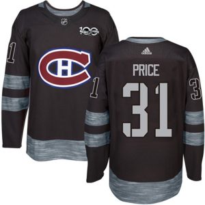 Boern-NHL-Montreal-Canadiens-Ishockey-Troeje-Carey-Price-31-Authentic-Sort-1917-2017-100th-Anniversary